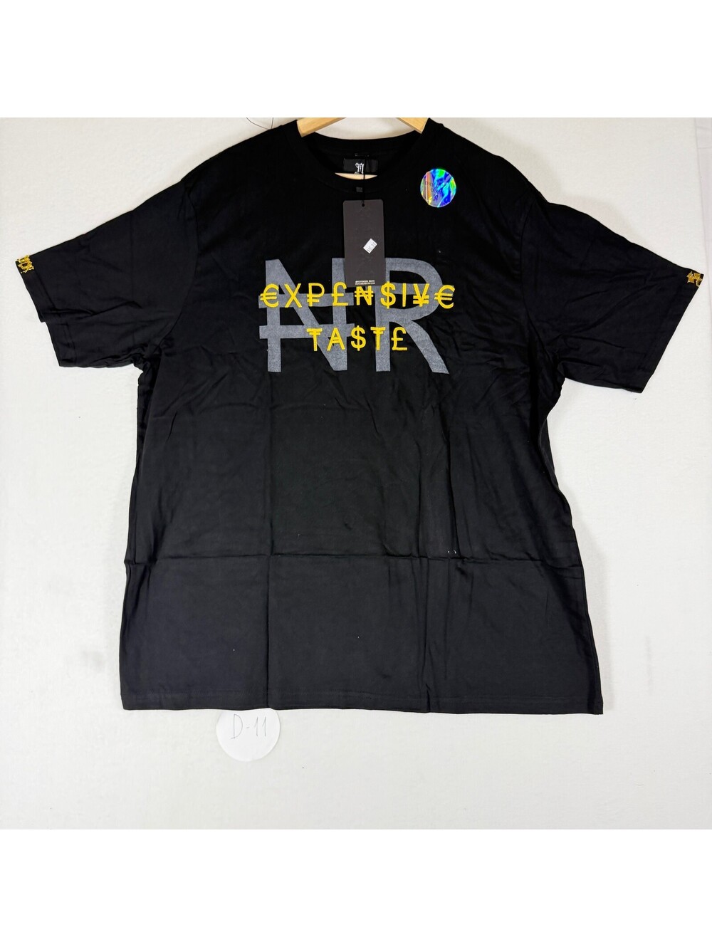 November Reine Expensive Taste Graphic T-Shirt Black Gold Logo Men's XXL D-11
